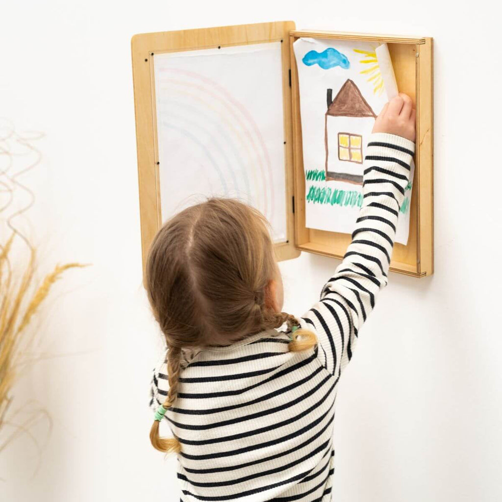 Minimalist Kids Art Storage Frame – Display & Organize Artwork