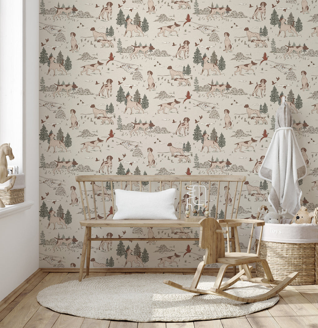Arthur Wallpaper by Painted Hawk Design