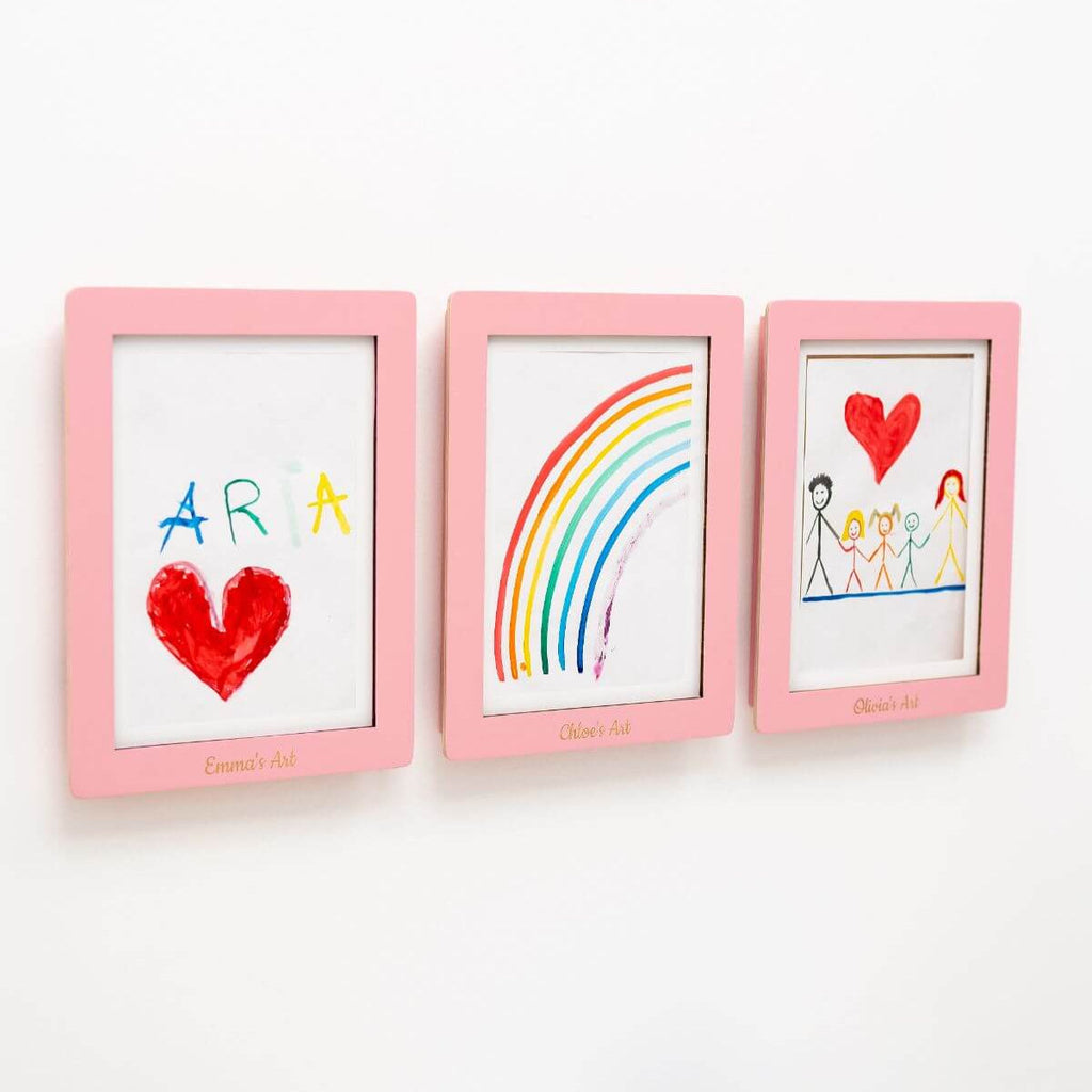 Modern Kids Artwork Display Frame – Easy Change Gallery for A4 Art