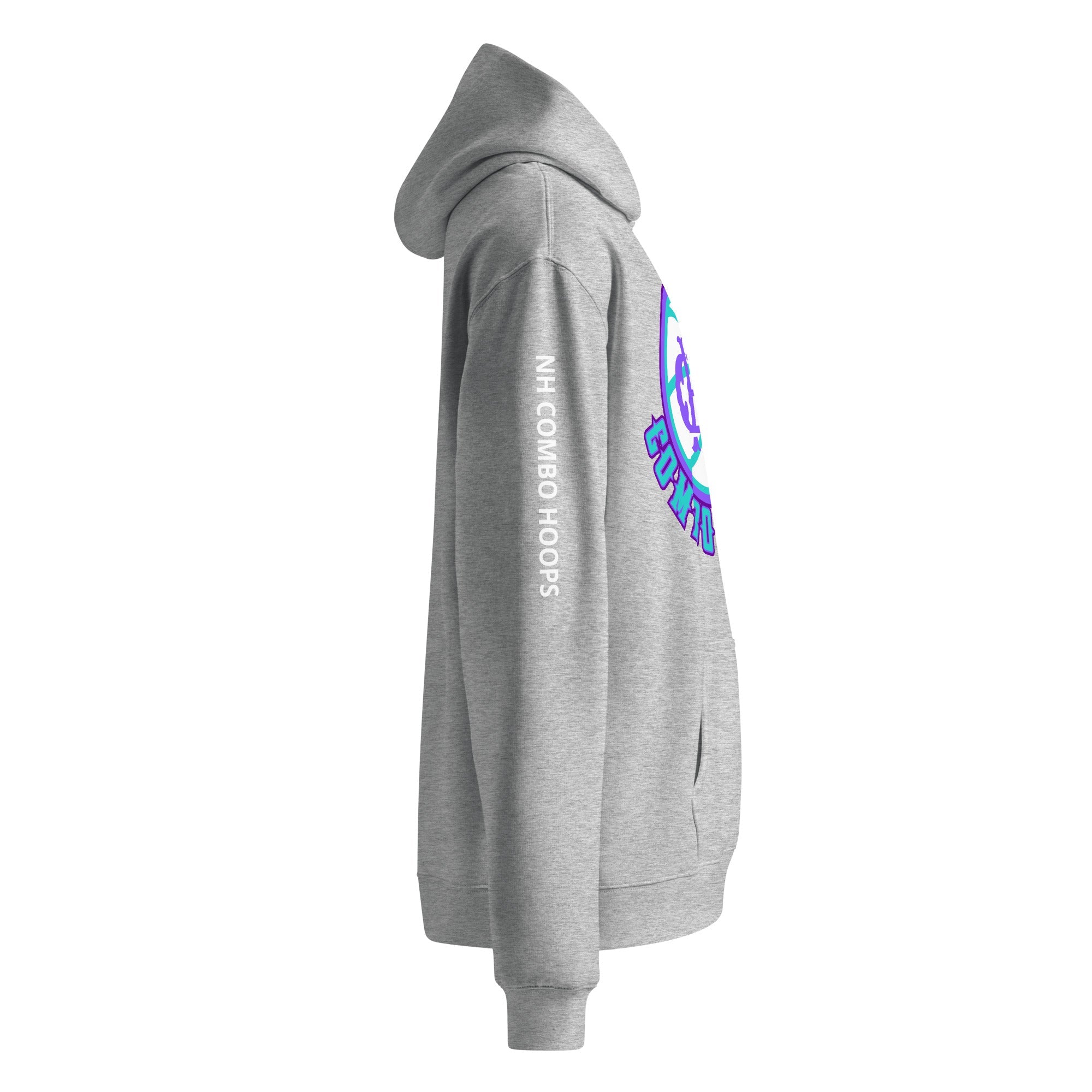 Black Oversized Unisex Hoodie with Front Graphic - Image 6