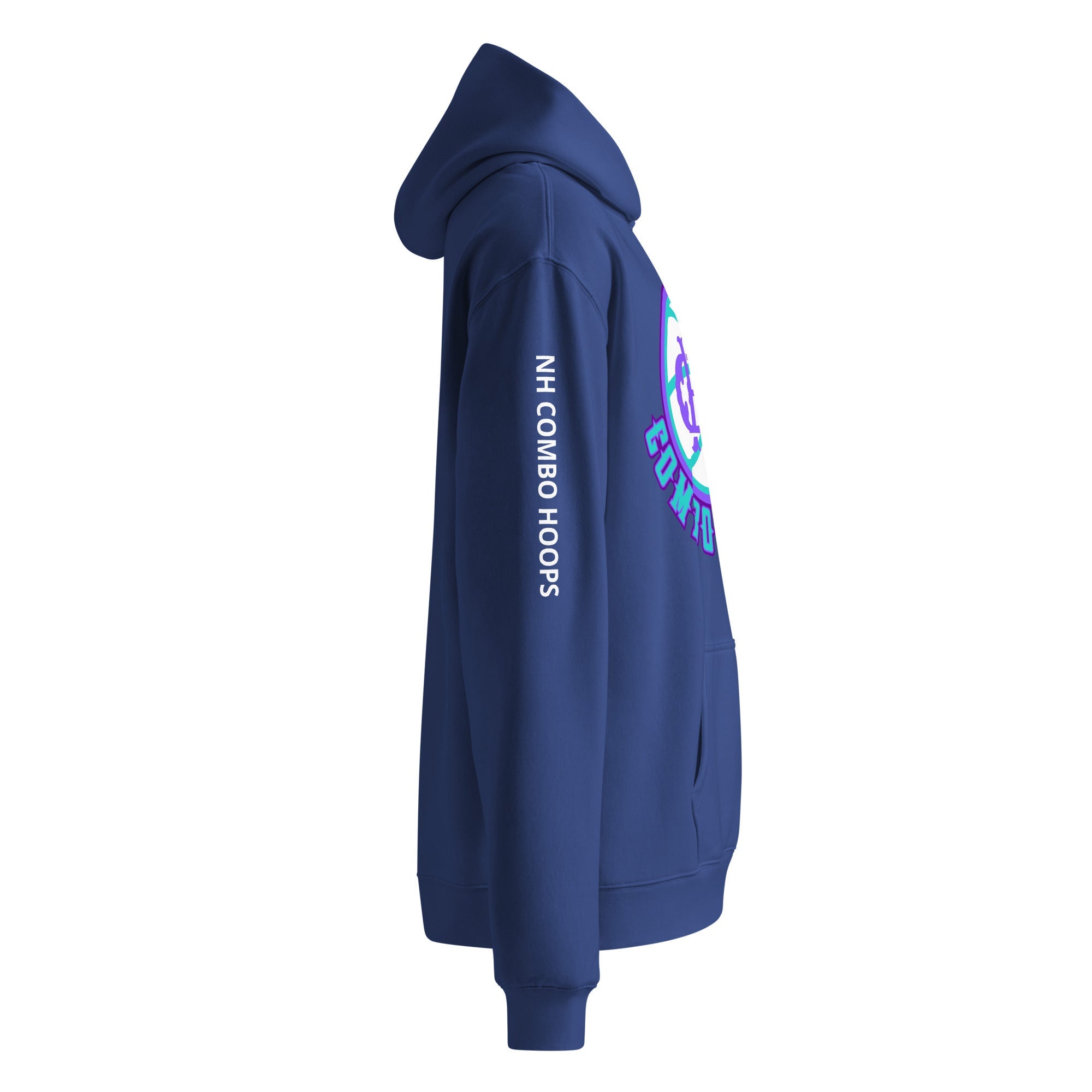 Black Oversized Unisex Hoodie with Front Graphic - Image 4