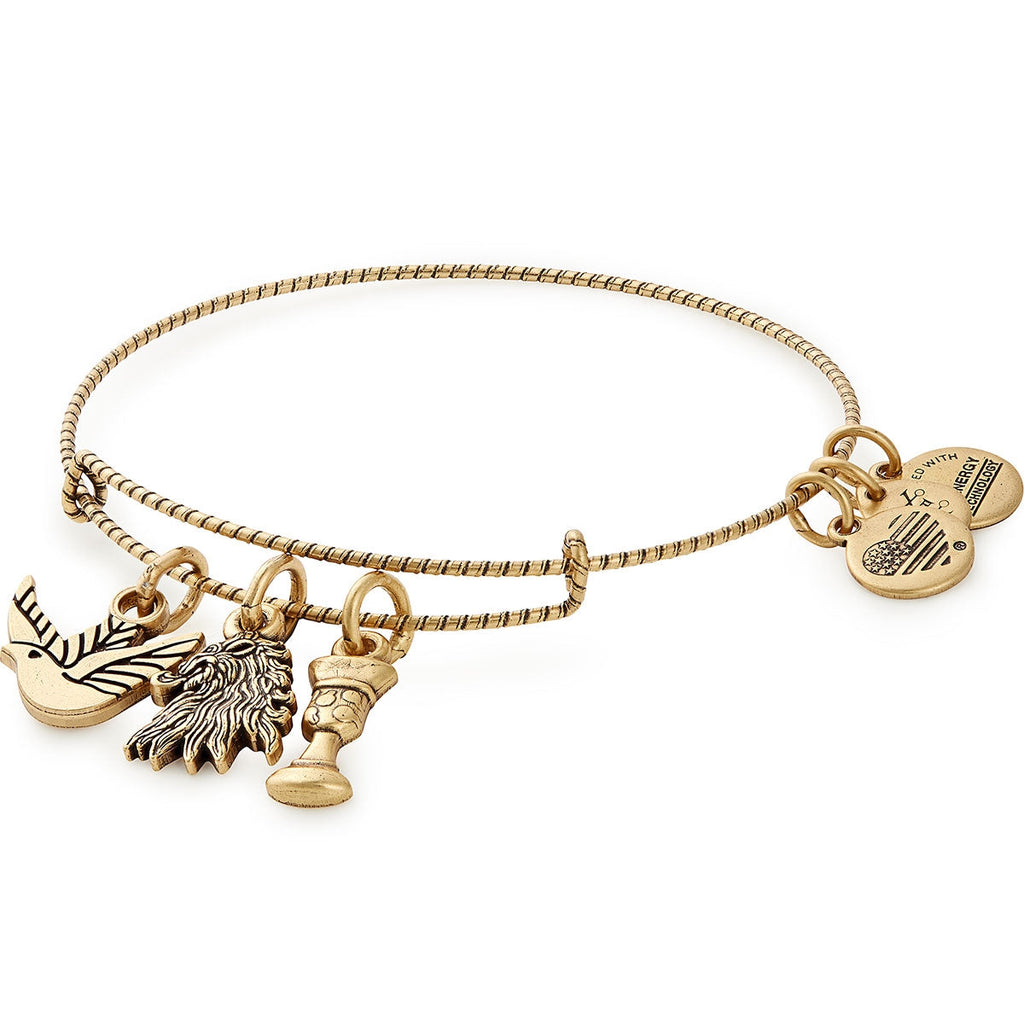 Game of Thrones House Lannister gold-tone charm bangle with lion, chalice, and bird charms