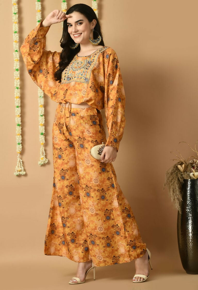 Mustard Maslin Kurta Set - Elegant 2-Piece Ethnic Ensemble