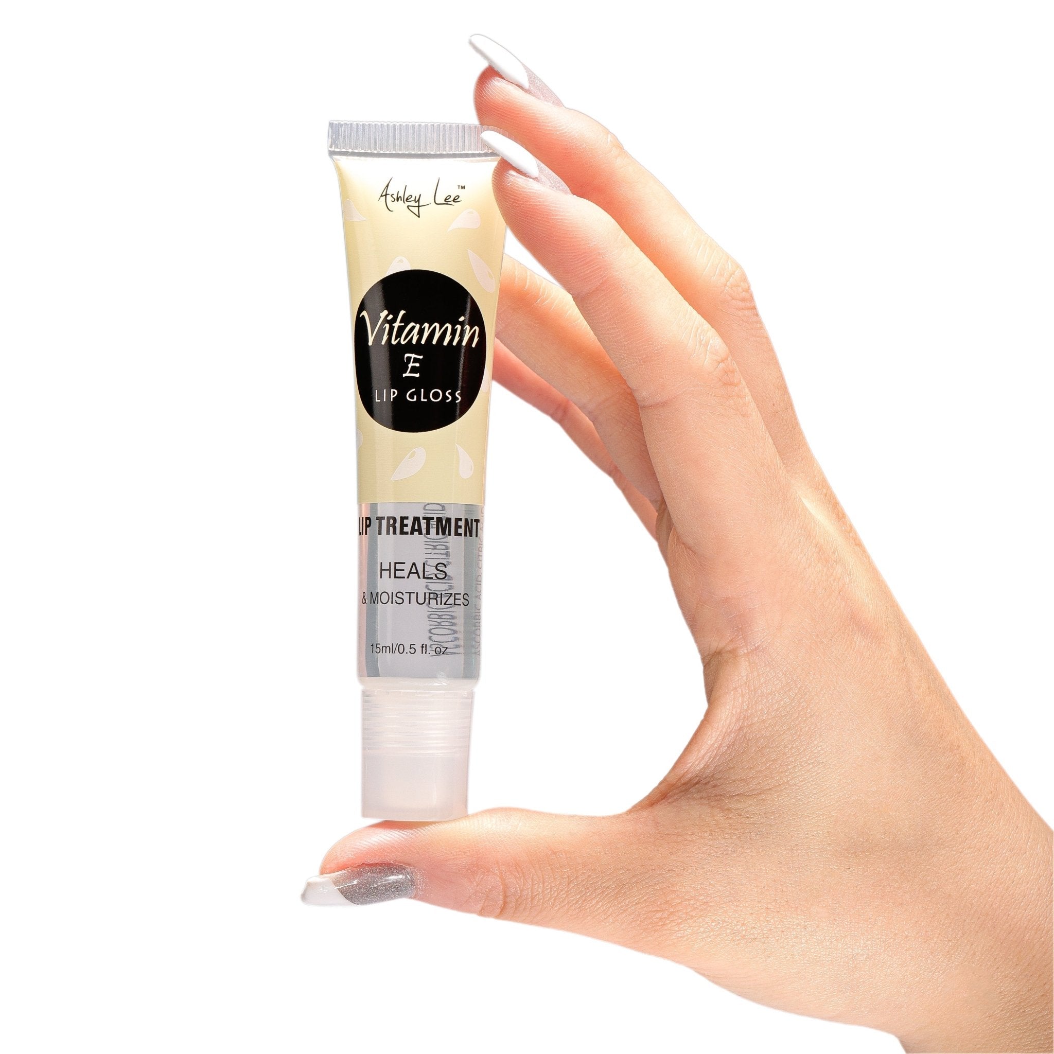 Clear Vitamin E moisturizing lip gloss tube by Ashley Lee
