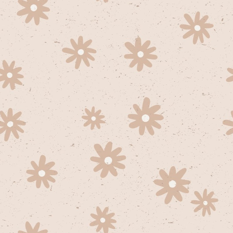Avery Floral Peel and Stick Wallpaper in Beige and Dusty-Rose