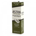 Astra Superior Platinum double edge razor blades in a 100-pack box.