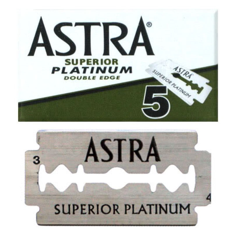 Astra Superior Platinum Double Edge Razor Blades, 100-Pack