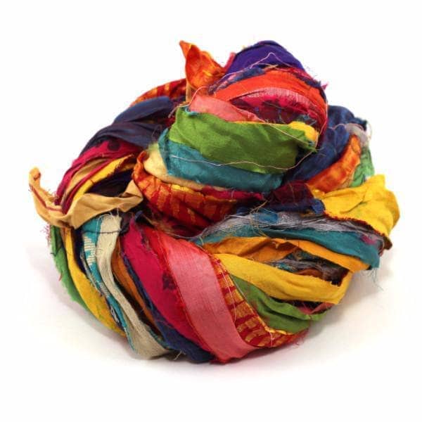 At the Bahamas Multi-Color Sari Silk Ribbon Yarn