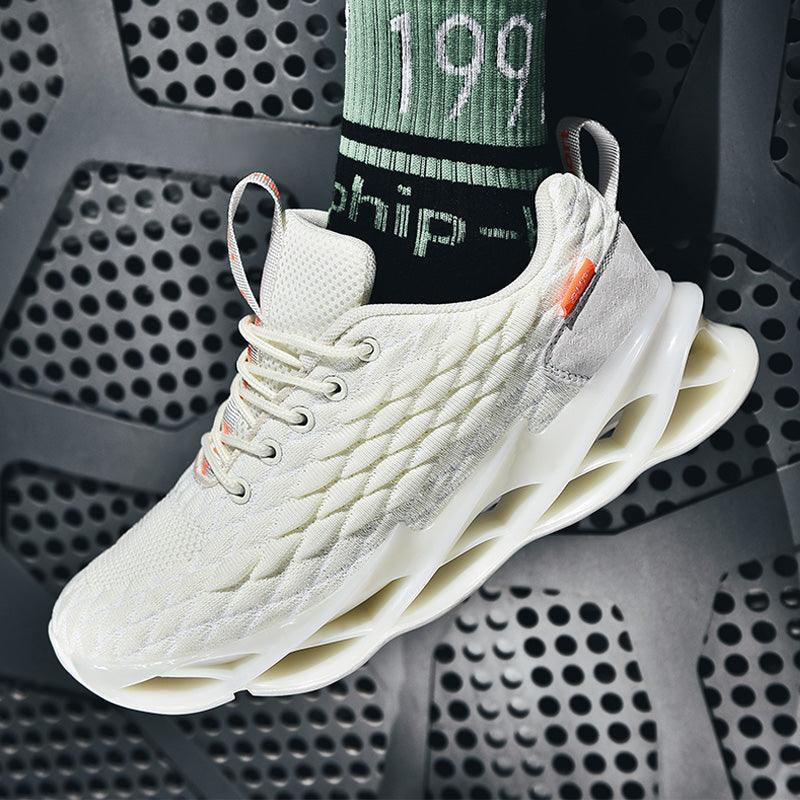 Black Modern Athletic Running Sneakers Breathable Gym Shoes