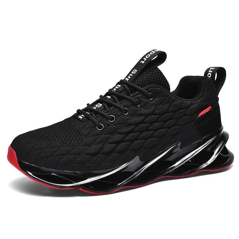 Stevvex black breathable mesh athletic running sneakers for gym training and outdoor sports
