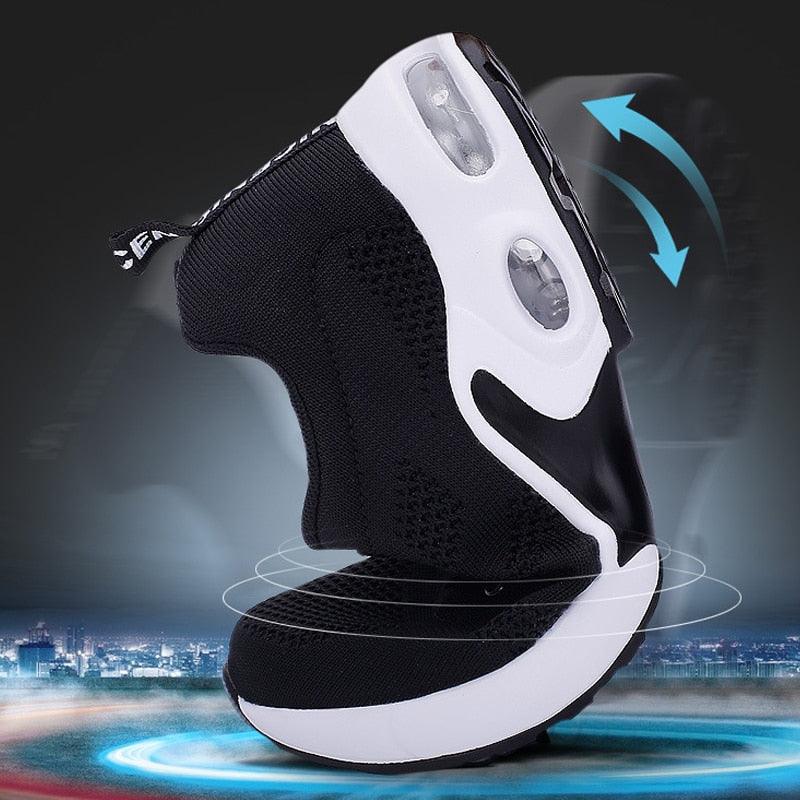 Women’s Breathable Mesh Platform Running Sneakers – Sporty Air Cushion