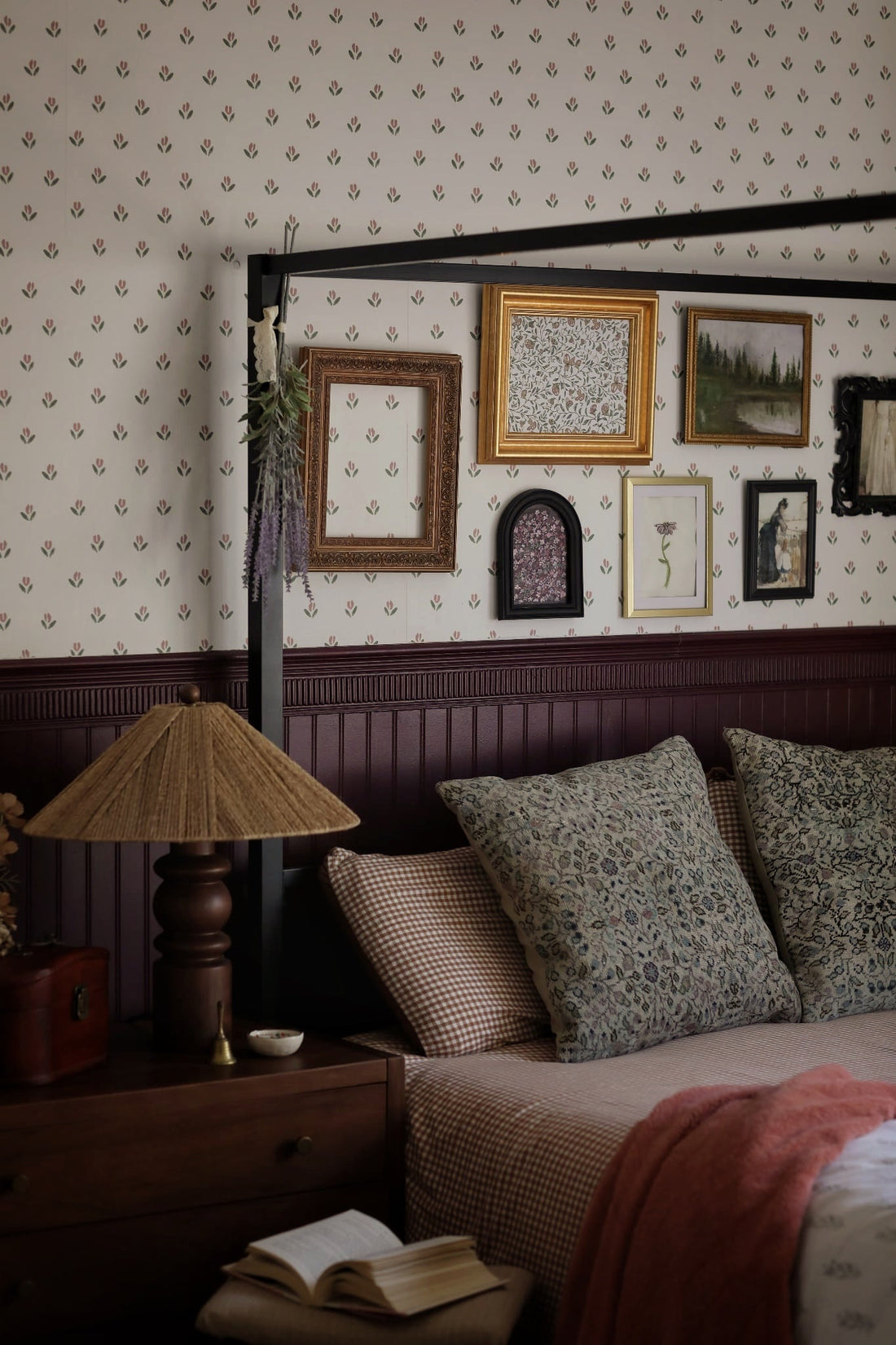 Baylor Floral Removable Wallpaper in Cream, Sage-Green & Dusty-Rose