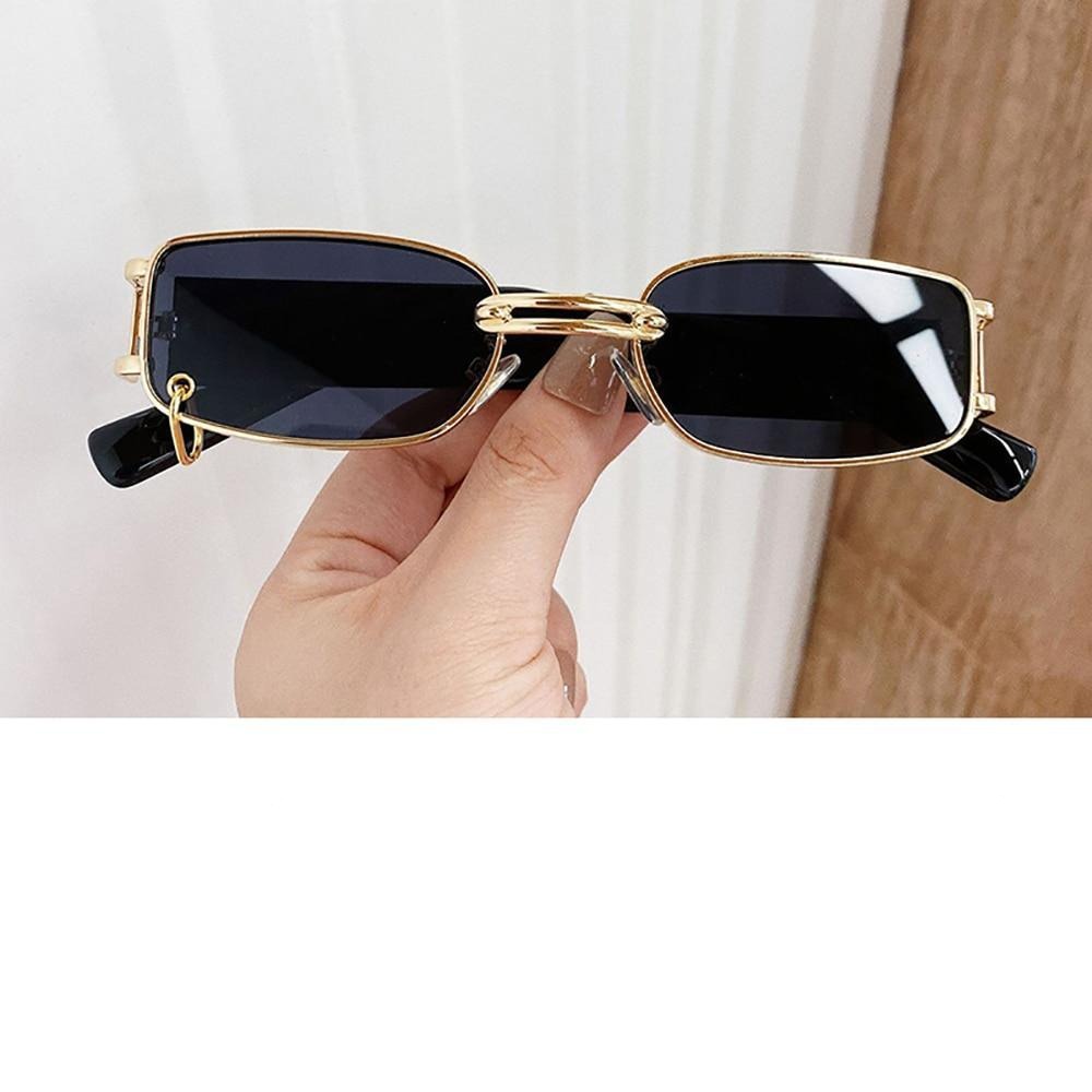 Unisex Square Blue Light Blocking Glasses with Metal Frames
