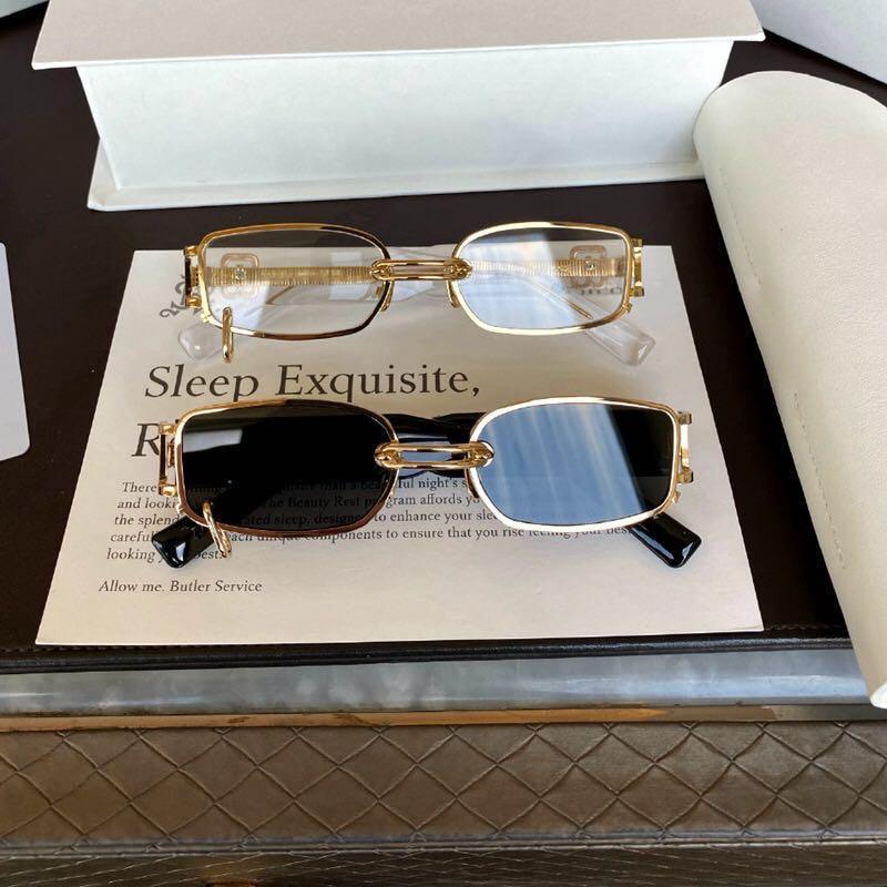 Unisex Square Blue Light Blocking Glasses with Metal Frames