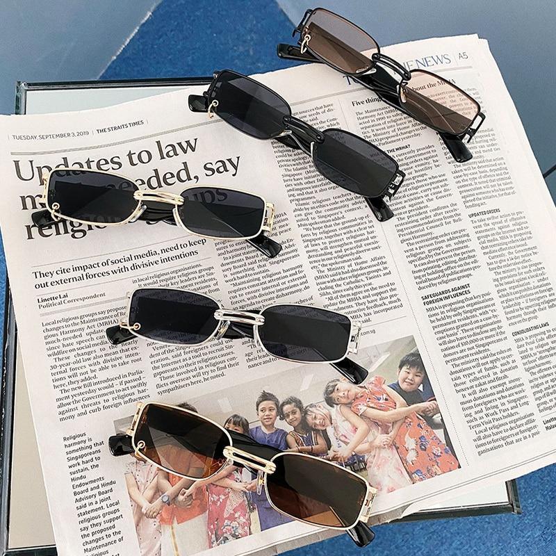 Unisex Square Blue Light Blocking Glasses with Metal Frames
