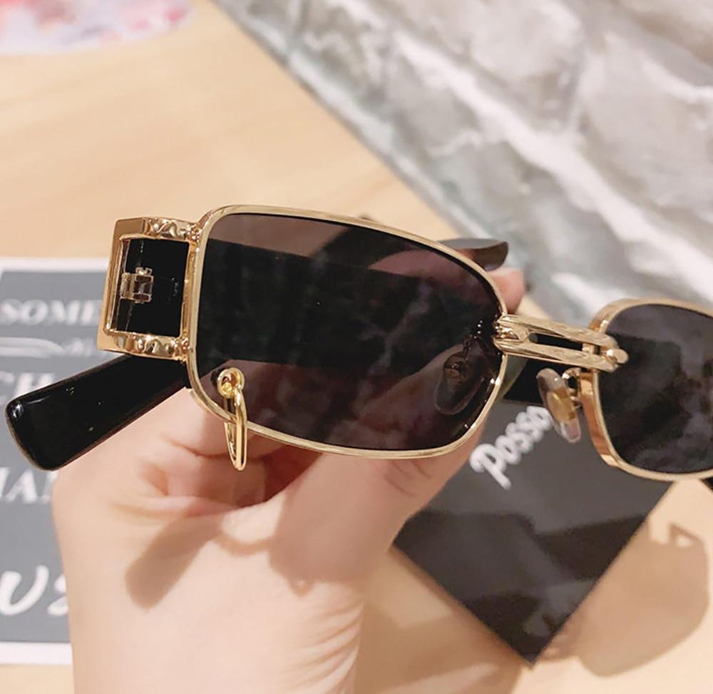 Unisex Square Blue Light Blocking Glasses with Metal Frames