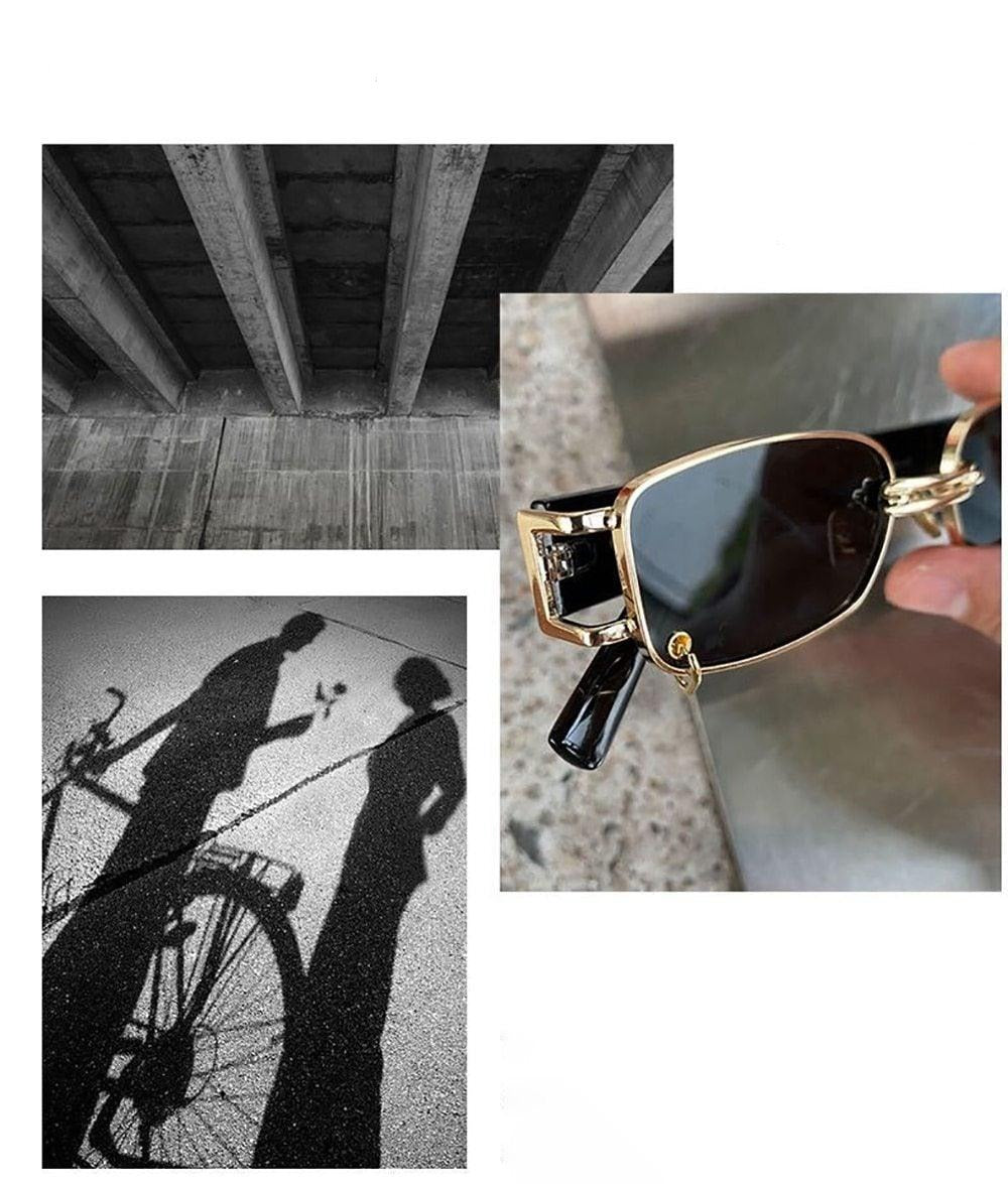 Unisex Square Blue Light Blocking Glasses with Metal Frames