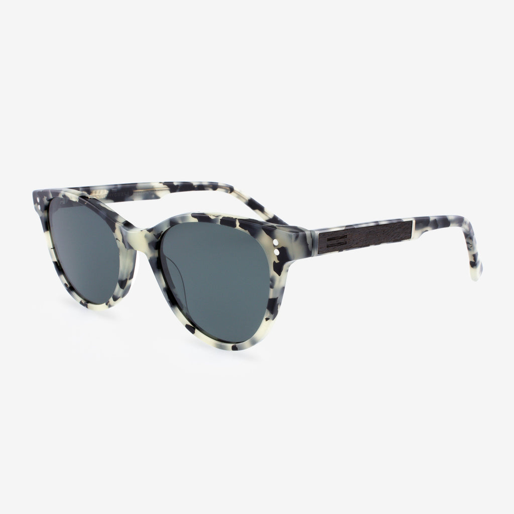 Augustine Classic Cat-Eye Sunglasses with Wood Detail