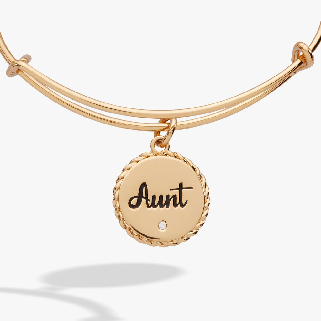 Aunt A Trusting Guide Forever By My Side Rope Edge Charm Bangle