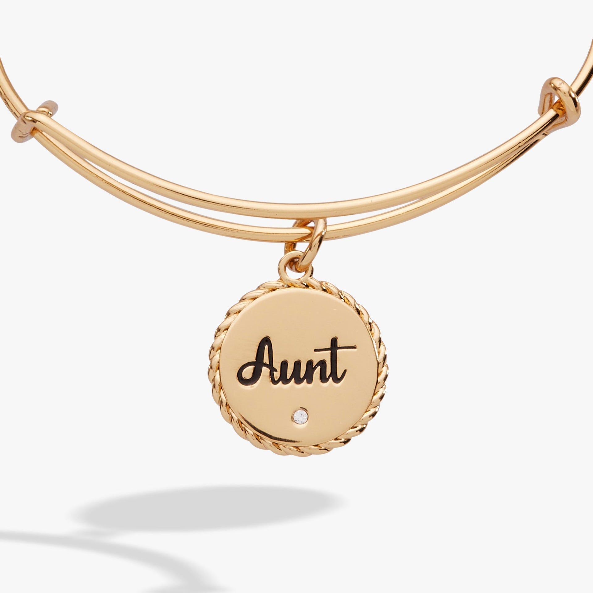 Aunt A Trusting Guide Forever By My Side Rope Edge Charm Bangle