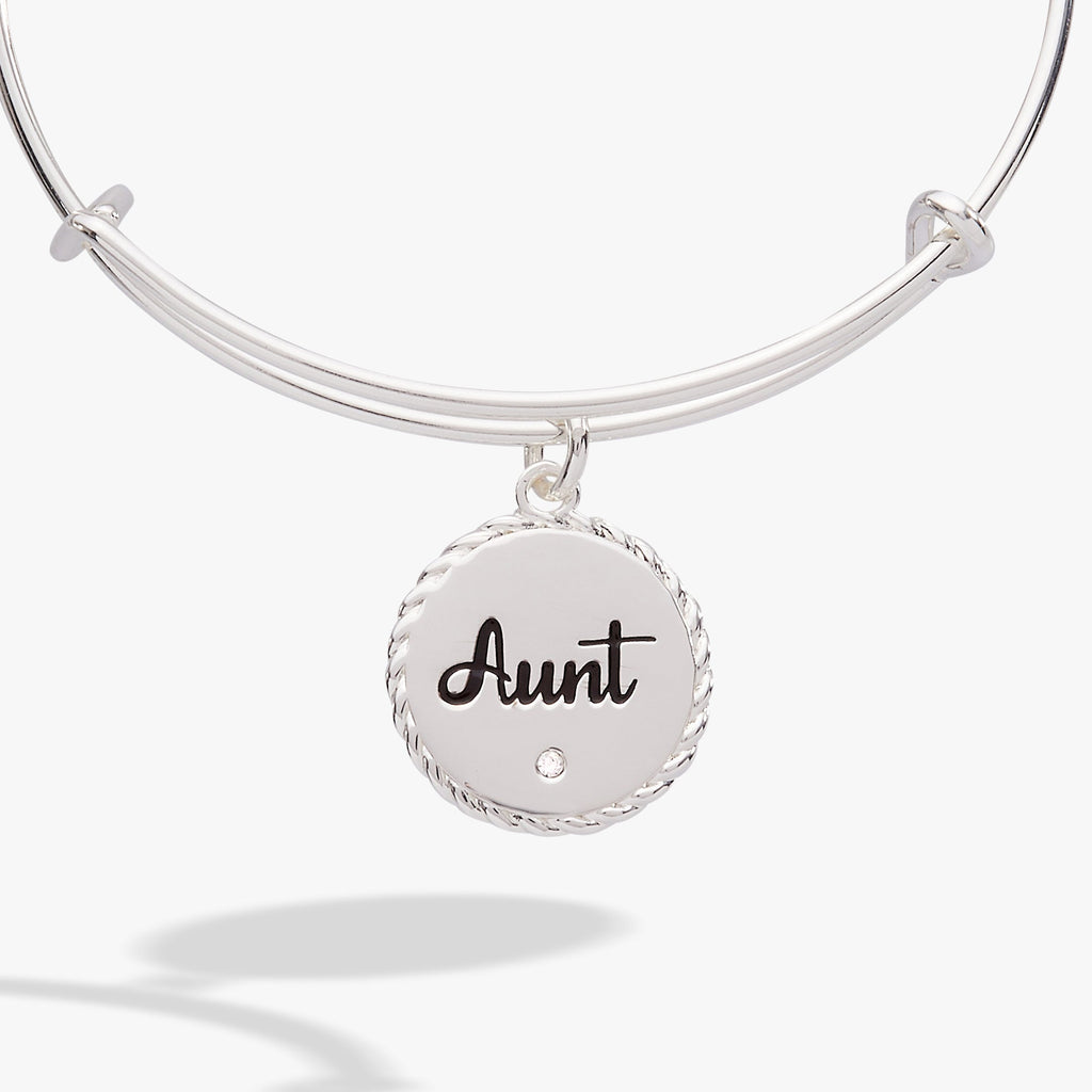 Aunt A Trusting Guide Forever By My Side Rope Edge Charm Bangle