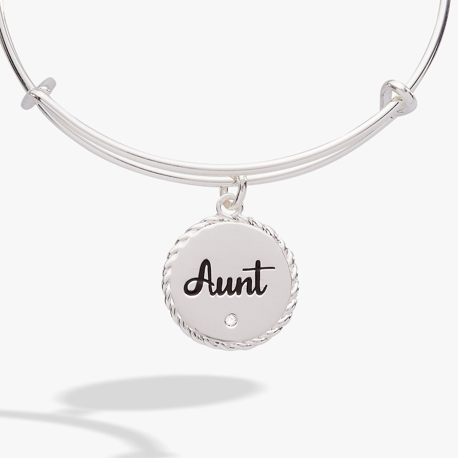 Aunt A Trusting Guide Forever By My Side Rope Edge Charm Bangle