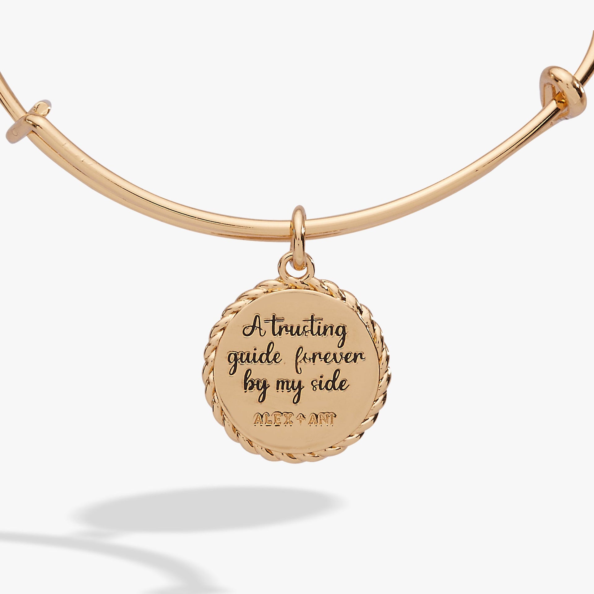 Aunt A Trusting Guide Forever By My Side Rope Edge Charm Bangle