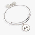 Aunt Charm Bangle Bracelet in Gold Tone Expandable Wire