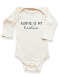 Auntie is My Bestie Organic Bodysuit Long Sleeve