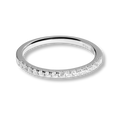 Aurora Half Eternity Ring Moissanite Real 925 Sterling Silver Wedding Band