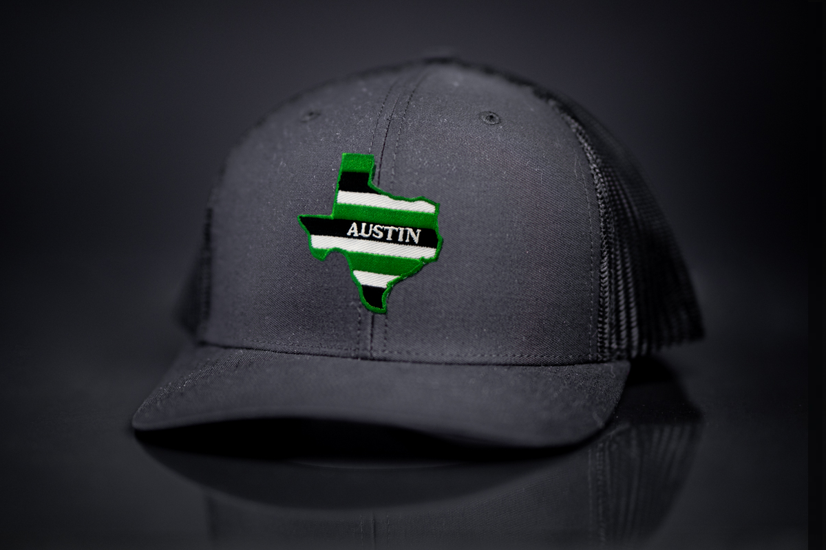 Austin State of Texas Curved Bill Mesh Snapback Hat - Verde