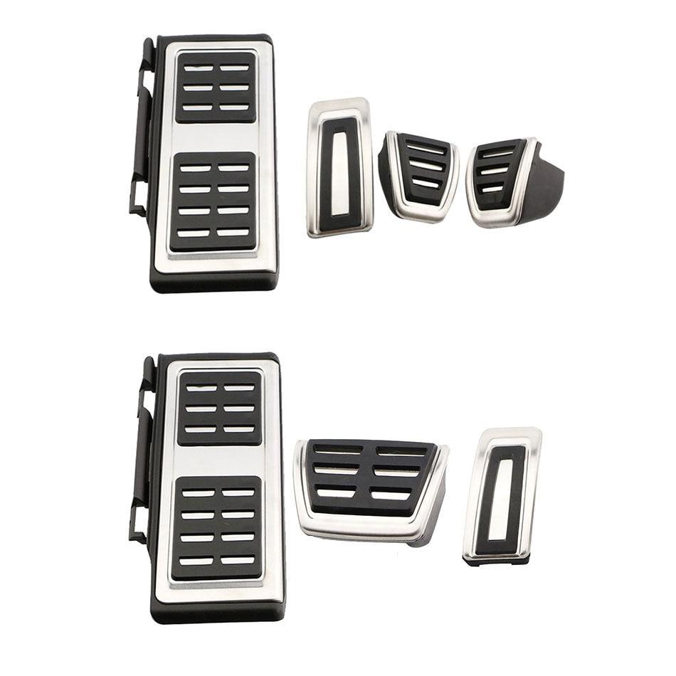 Stainless steel non-slip car pedal covers for fuel, brake, and clutch