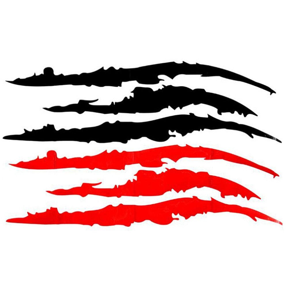 Monster Claw Reflective Car Decal Sticker - Scratch Stripe Graphic