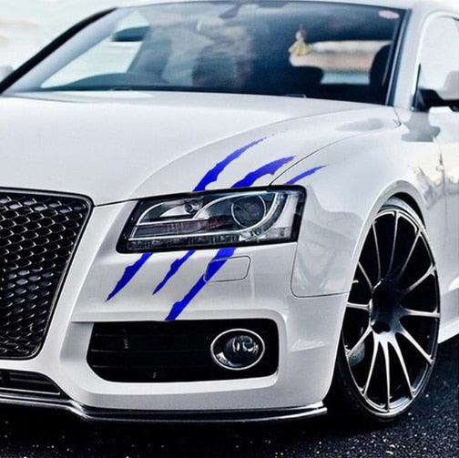 Monster Claw Reflective Car Decal Sticker - Scratch Stripe Graphic