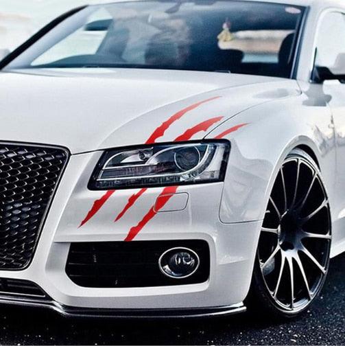Monster Claw Reflective Car Decal Sticker - Scratch Stripe Graphic