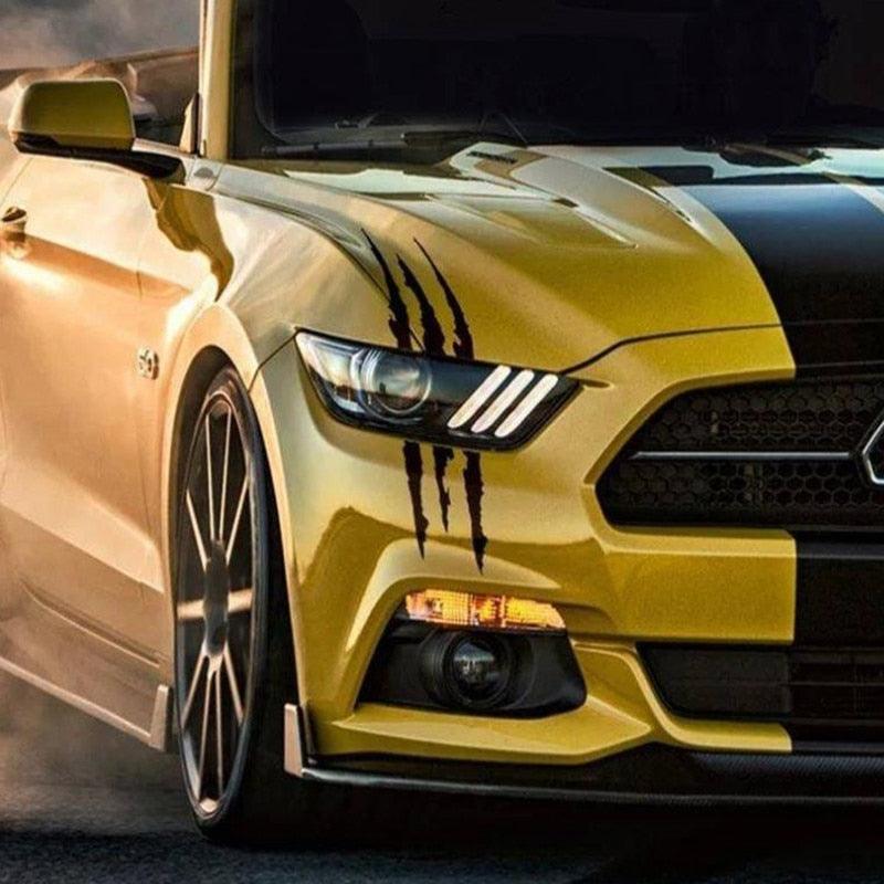 Monster Claw Reflective Car Decal Sticker - Scratch Stripe Graphic