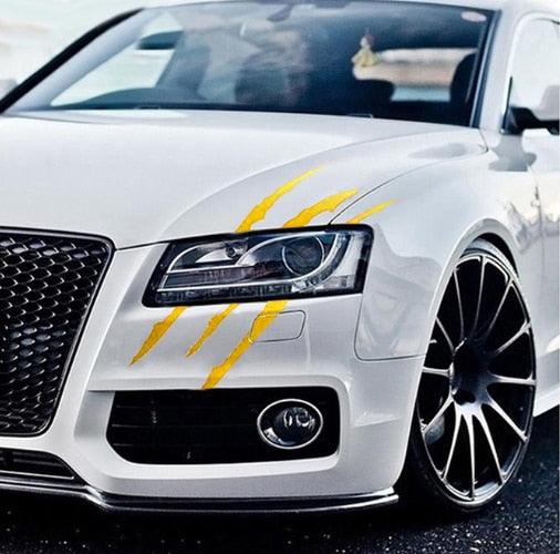 Monster Claw Reflective Car Decal Sticker - Scratch Stripe Graphic