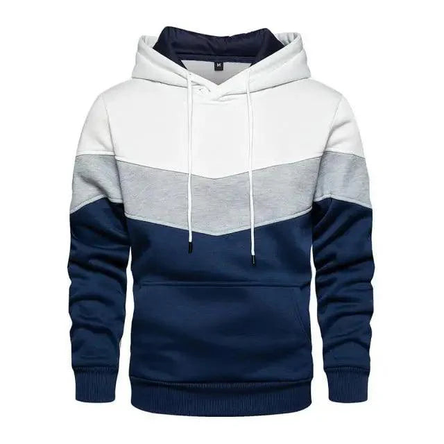 Men's Color Block Streetwear Hoodie Casual Sport Pullover