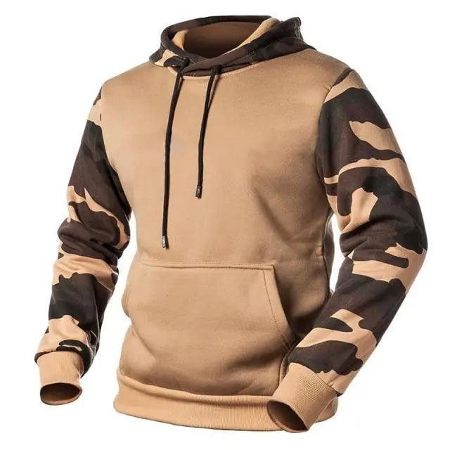 Men's Camouflage Fleece Tactical Hoodie Military Sweatshirt