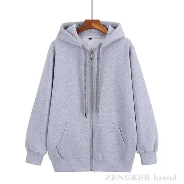 Men's Oversized Zip Up Hoodie Knit Cardigan Streetwear Sweatshirt