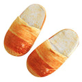 Plush Bread Bun Women's Memory Foam Indoor Slippers in Brown Tan