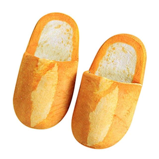 Plush Bread Bun Women's Memory Foam Indoor Slippers in Brown Tan