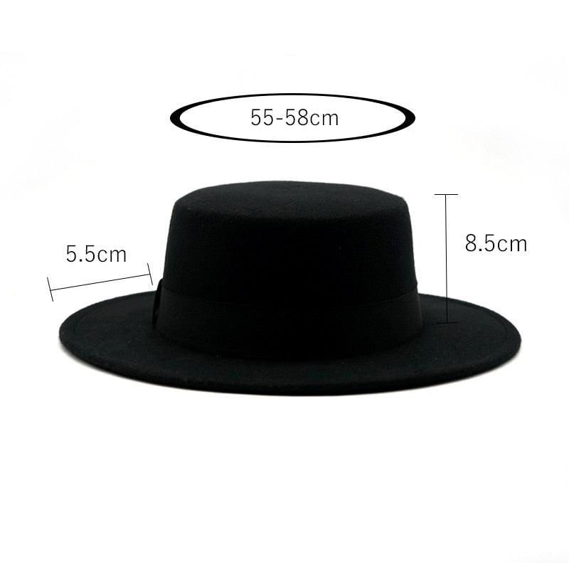 Women's Wide Brim Fedora Hat - Vintage Patterned Jazz Cap