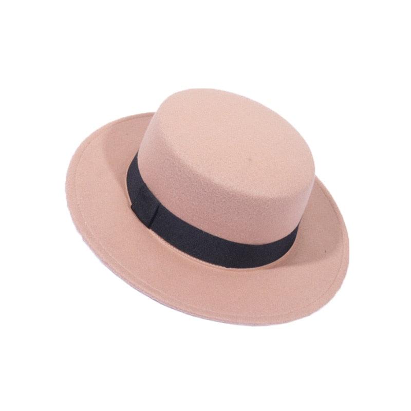 Women's Wide Brim Fedora Hat - Vintage Patterned Jazz Cap