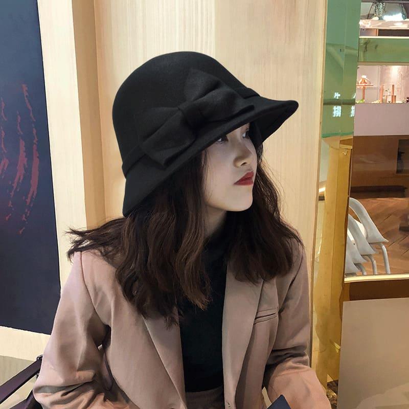Women's Wide Brim Fedora Hat - Vintage Patterned Jazz Cap