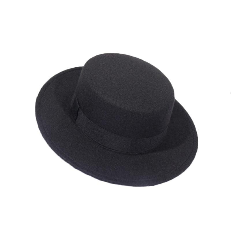 Women's Wide Brim Fedora Hat - Vintage Patterned Jazz Cap