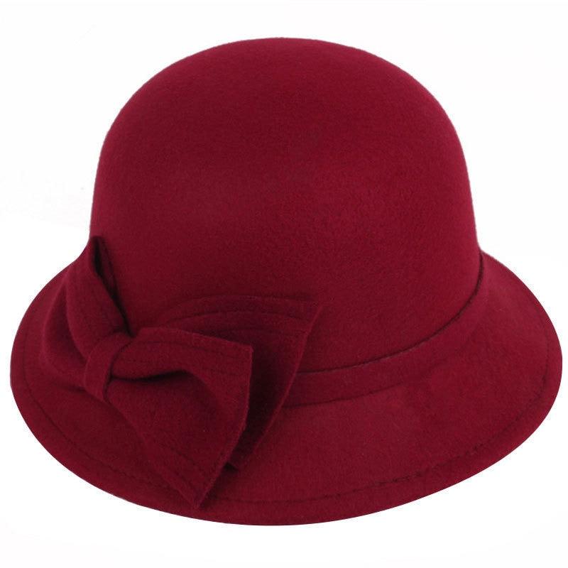 Women's Wide Brim Fedora Hat - Vintage Patterned Jazz Cap