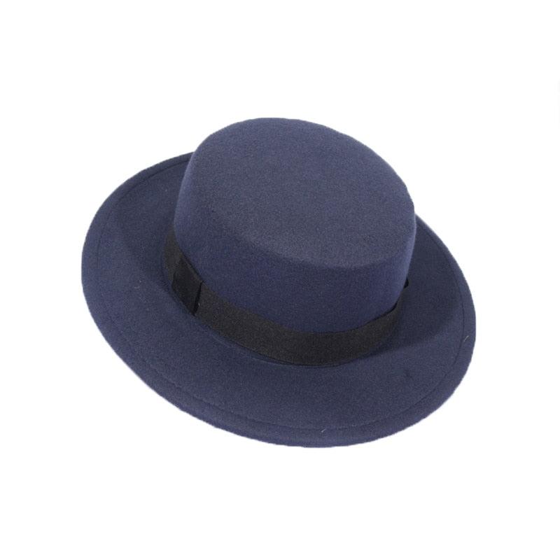 Women's Wide Brim Fedora Hat - Vintage Patterned Jazz Cap