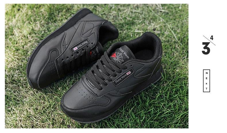 Black Vulcanized Lace-Up Fashion Sneakers - Lightweight Casual Flats