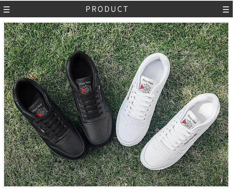 Black Vulcanized Lace-Up Fashion Sneakers - Lightweight Casual Flats